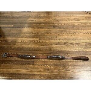 Vintage Wrangler Western Top Grain Leather Belt Handcrafted Mexico Men's Size 38